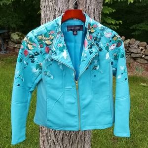 Colleen Lopez, Faux Leather Jacket, Size XS